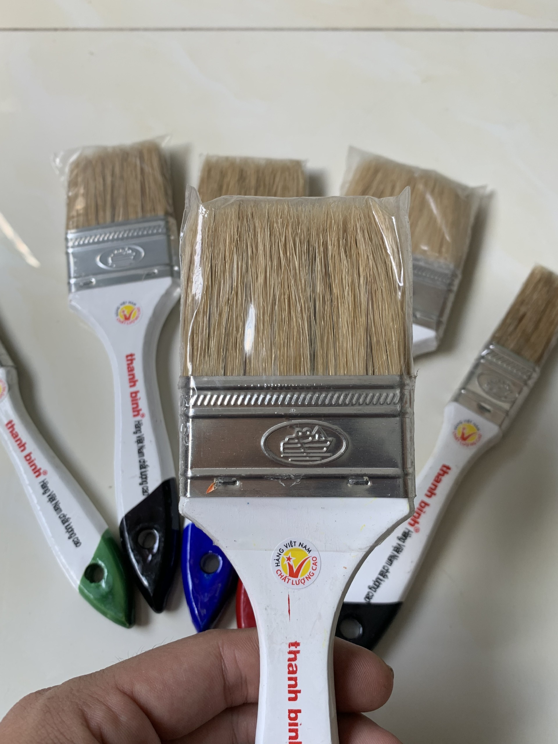 Cọ sơn thanh bình cán cây