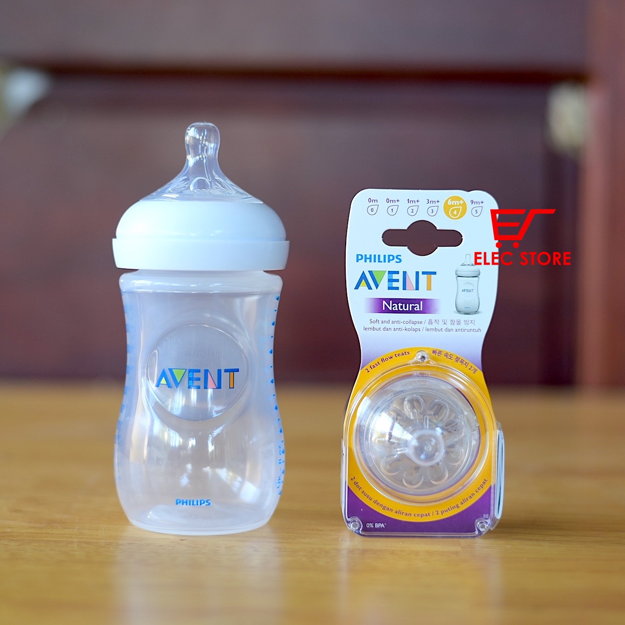Núm vú thay bình sữa Philips AVENT Natural 2.0 đủ size (giá 1 cái)