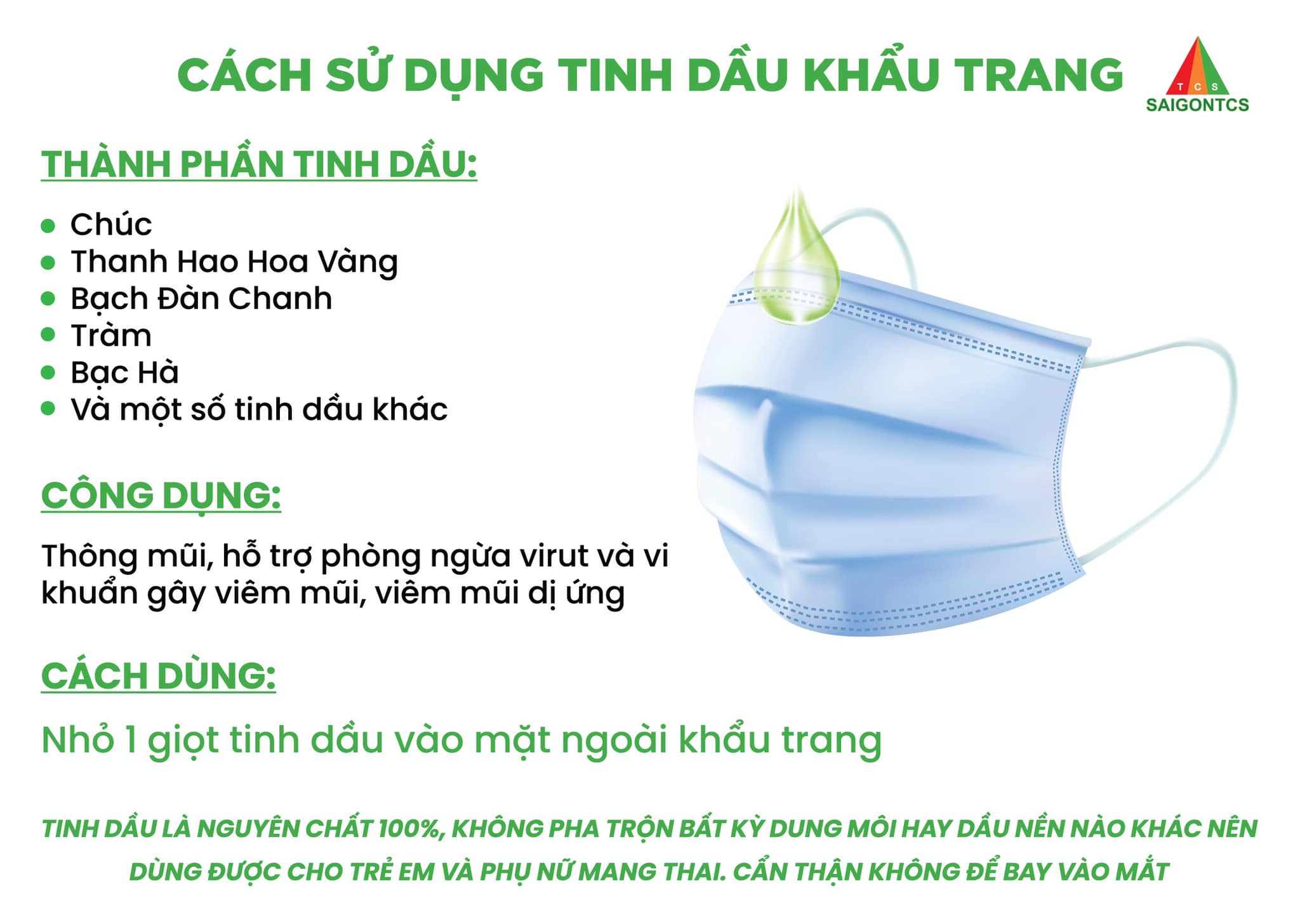 Tinh Dầu Khẩu Trang TCS - Sài Gòn TCS