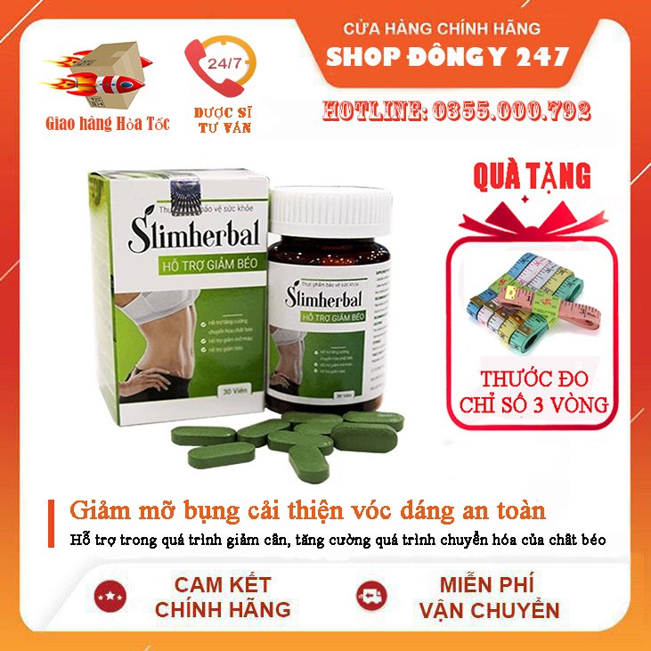 ✅ viên uống giảm cân slim herbal 👍 ❤️- dáng gọn eo thon đánh tan mỡ thừa nổi bật dáng ngọc - chính hãng hộp 30 viên