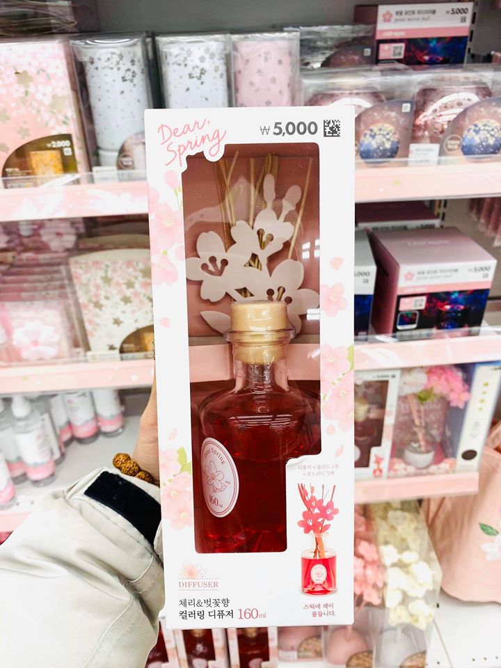 Tinh Dầu Khuếch Tán Hàn Quốc - Cherry Blossom Diffuser - Tặng Kèm Que Khuếch Tán