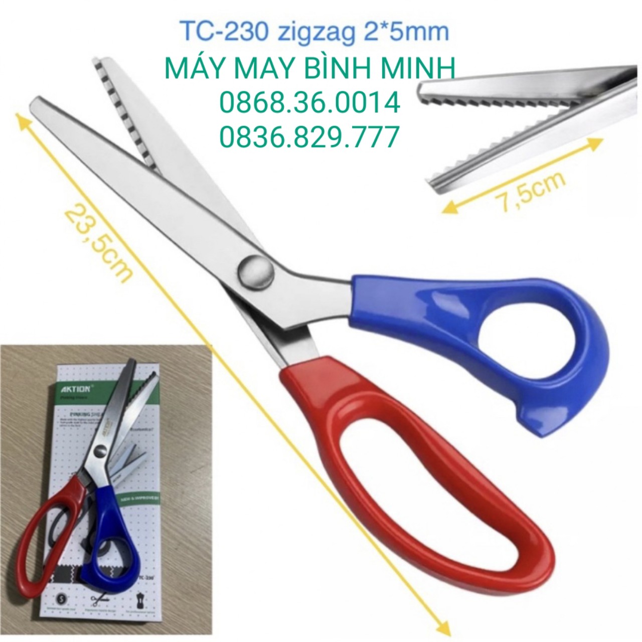 Kéo cắt vải răng cưa tc-230 aktion