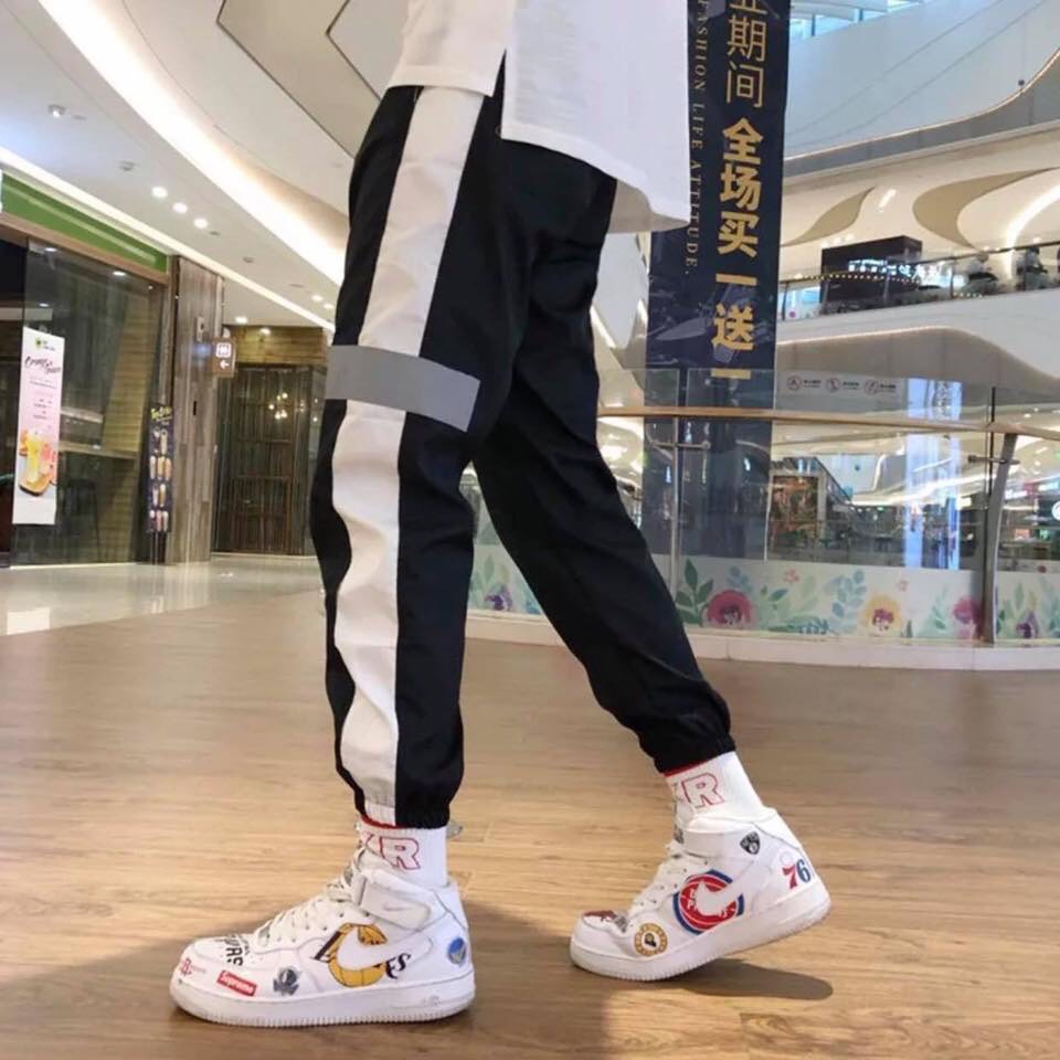 [Hoàn Tiền 15%] [HCM]Quần Jogger Sọc PHẢN QUANG 2 Bên Nam Nữ Đều Mang Được