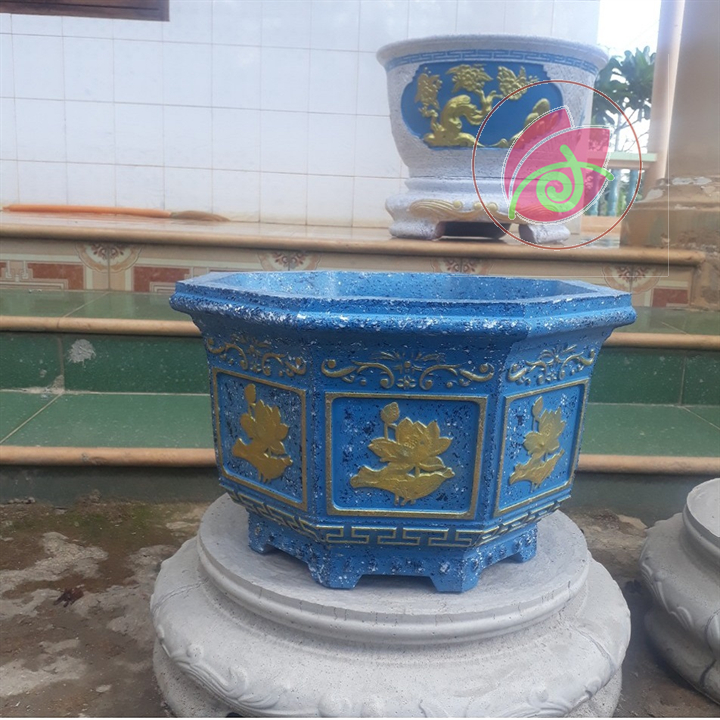 Sơn chậu kiểng màu xanh đá hệ nước YES 1kg