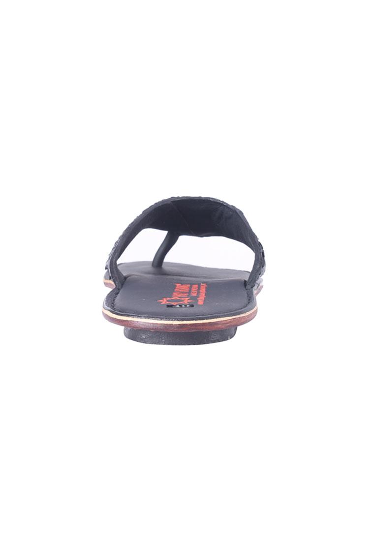 Dép nam da cá sấu màu đen TH7219