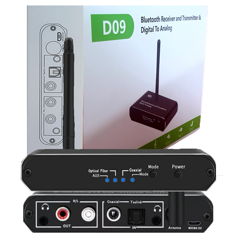 Bộ Thu Phát Bluetooth 5.0 Giải Mã Bluetooth D09 (Hỗ Trợ Cổng Optical)