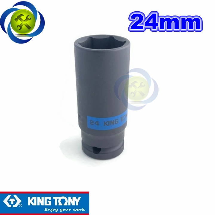 Tuýp 24mm 1/2 kingtony 493524m loại dài 6 cạnh màu đen