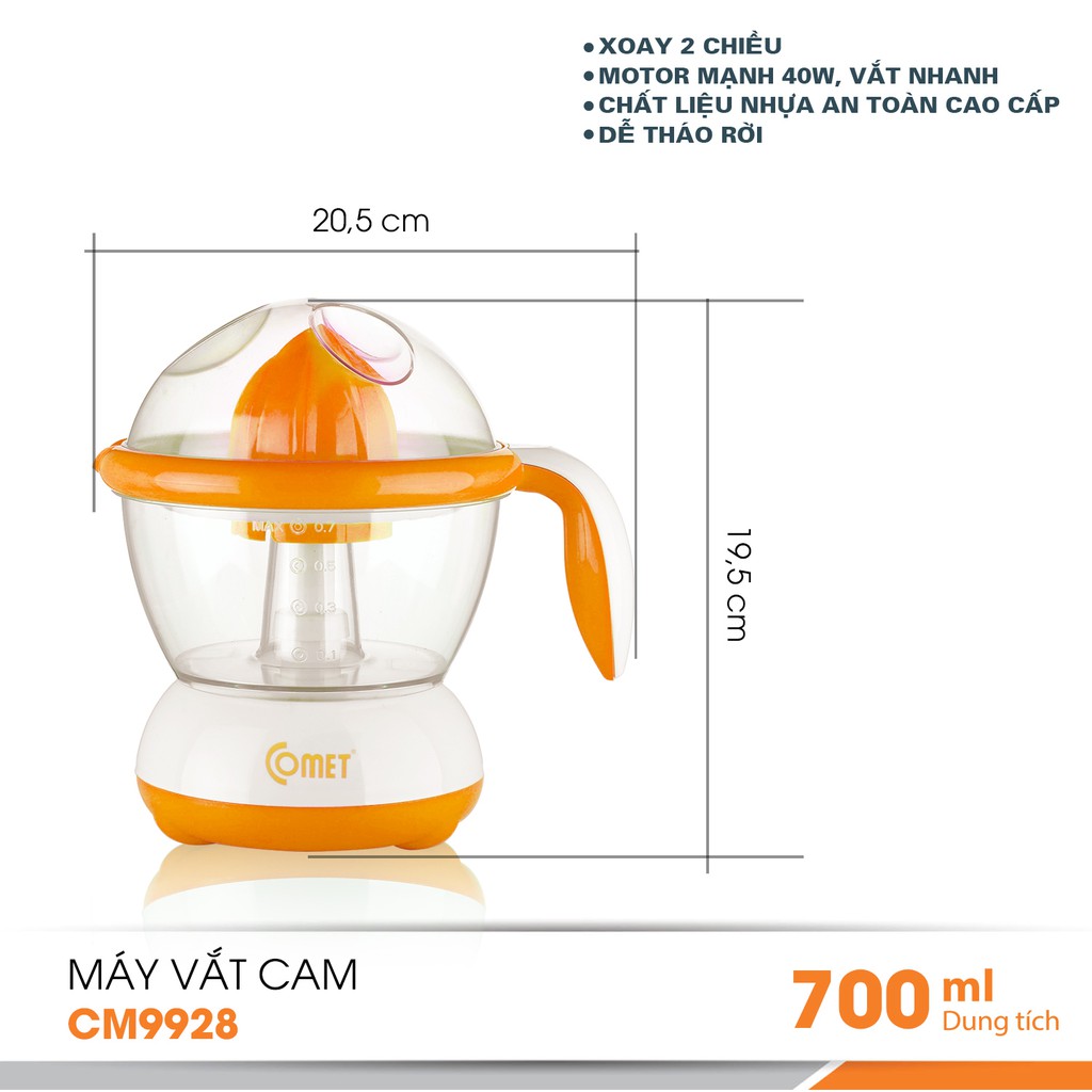 [HCM]MÁY VẮT CAM BẰNG ĐIỆN COMET CM9928