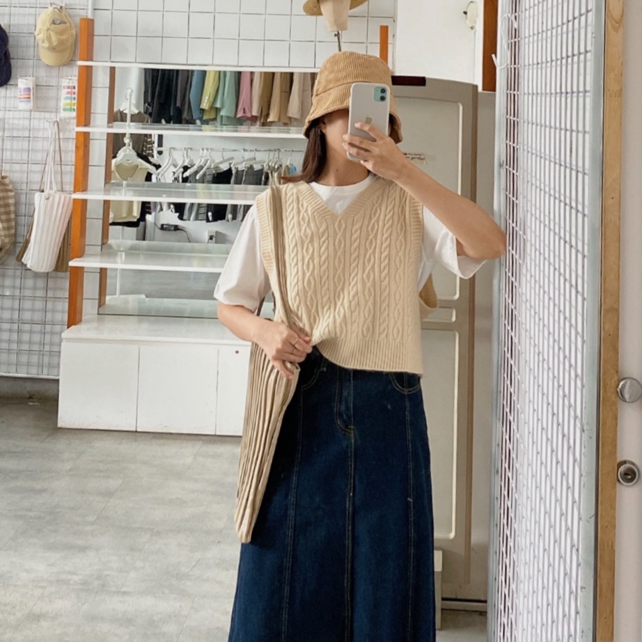 Áo ghi lê len thừng cổ V - AL530