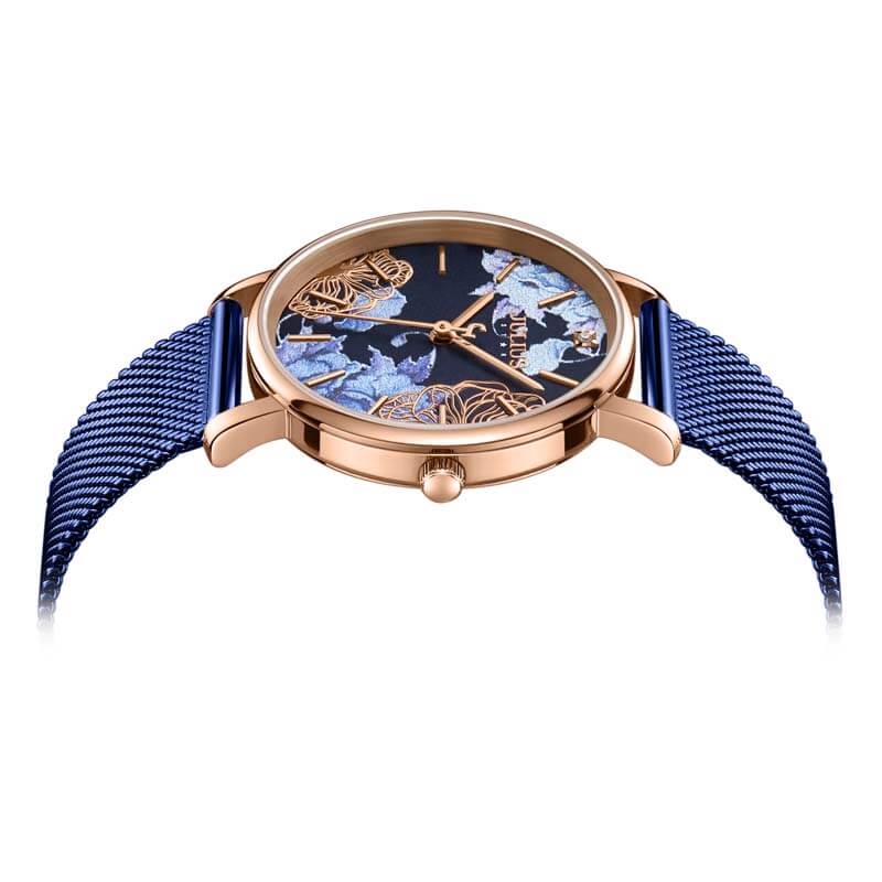 Đồng Hồ Nữ JS-033B Julius Star Kính Sapphire Hàn Quốc (Xanh)