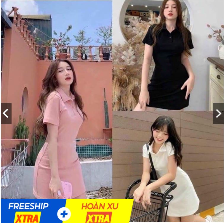 Đầm polo kiểu cổ sơ mi cực hot