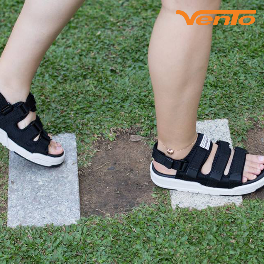 Giày Sandal Vento SD1001 Màu Đen Ghi