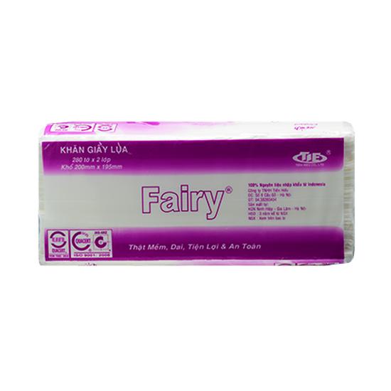Khăn giấy lụa 2 lớp Fairy 280 tờ 200 x 195mm