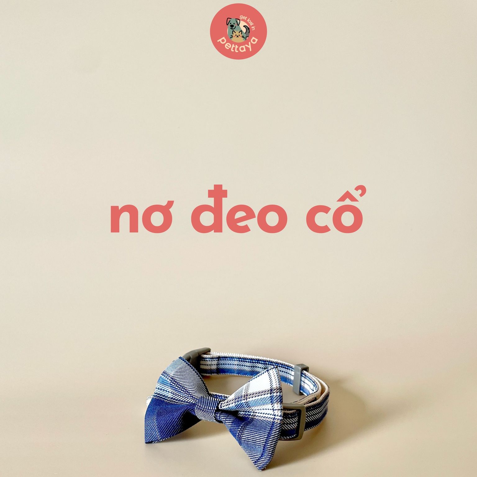 Nơ Đeo Cổ Xanh Cho Chó/Mèo