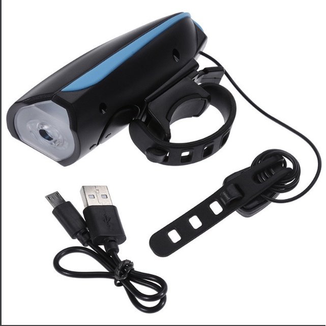 Đèn xe đạp có còi sạc usb chống nước HJ7588
