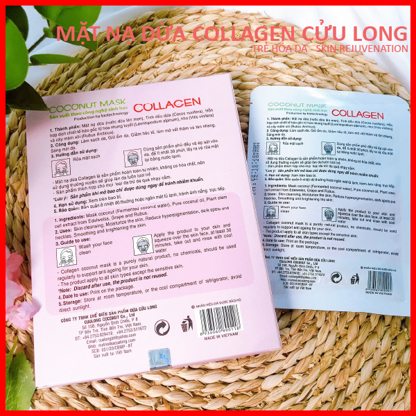 Mặt Nạ Dừa Collagen Cửu Long