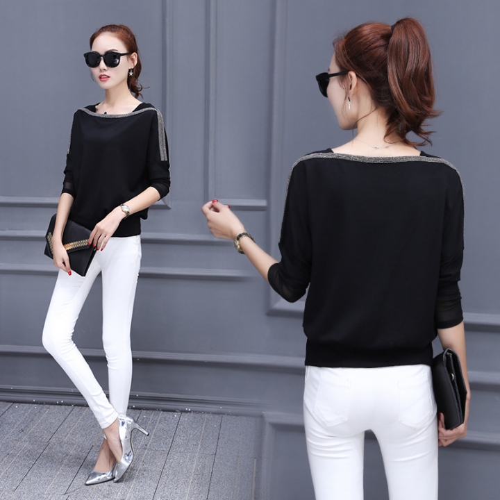 Áo kiểu cổ thêu hoa chất cotton co giản mẫu thu đông mới nhat 2019 LZ01670