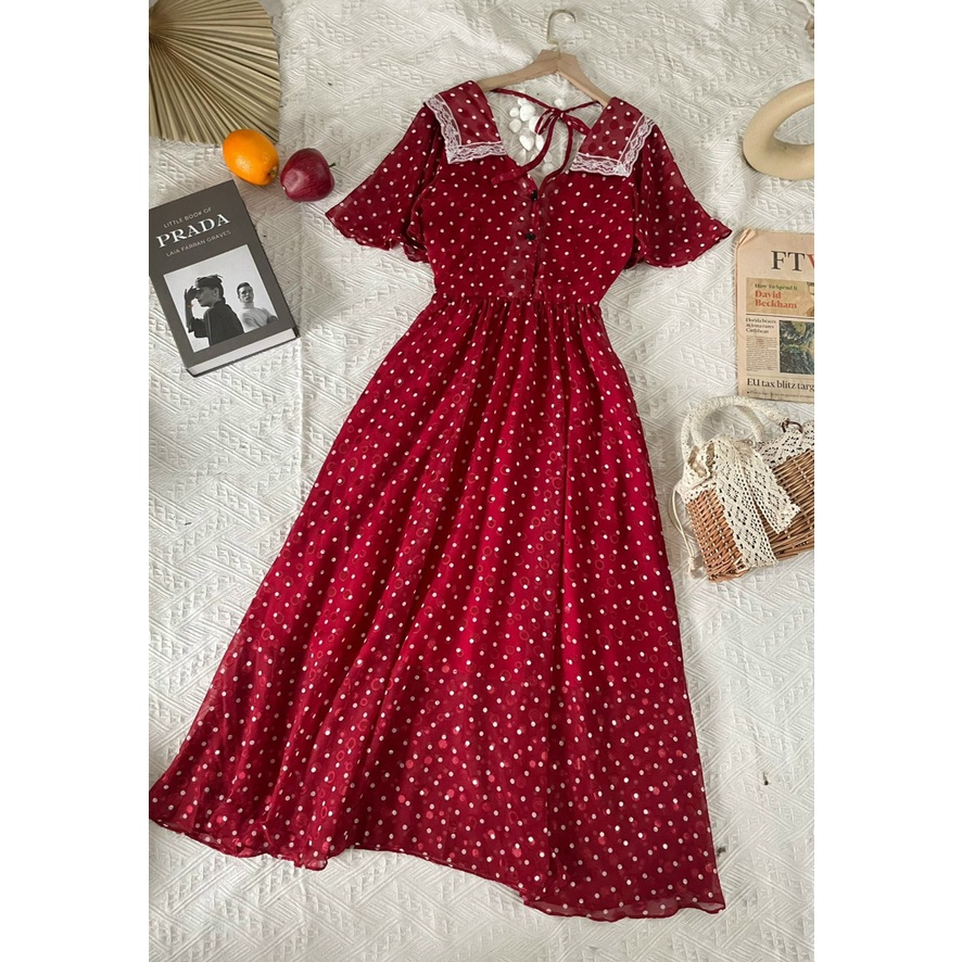 Đầm  maxi style Vintage siêu xinh 324