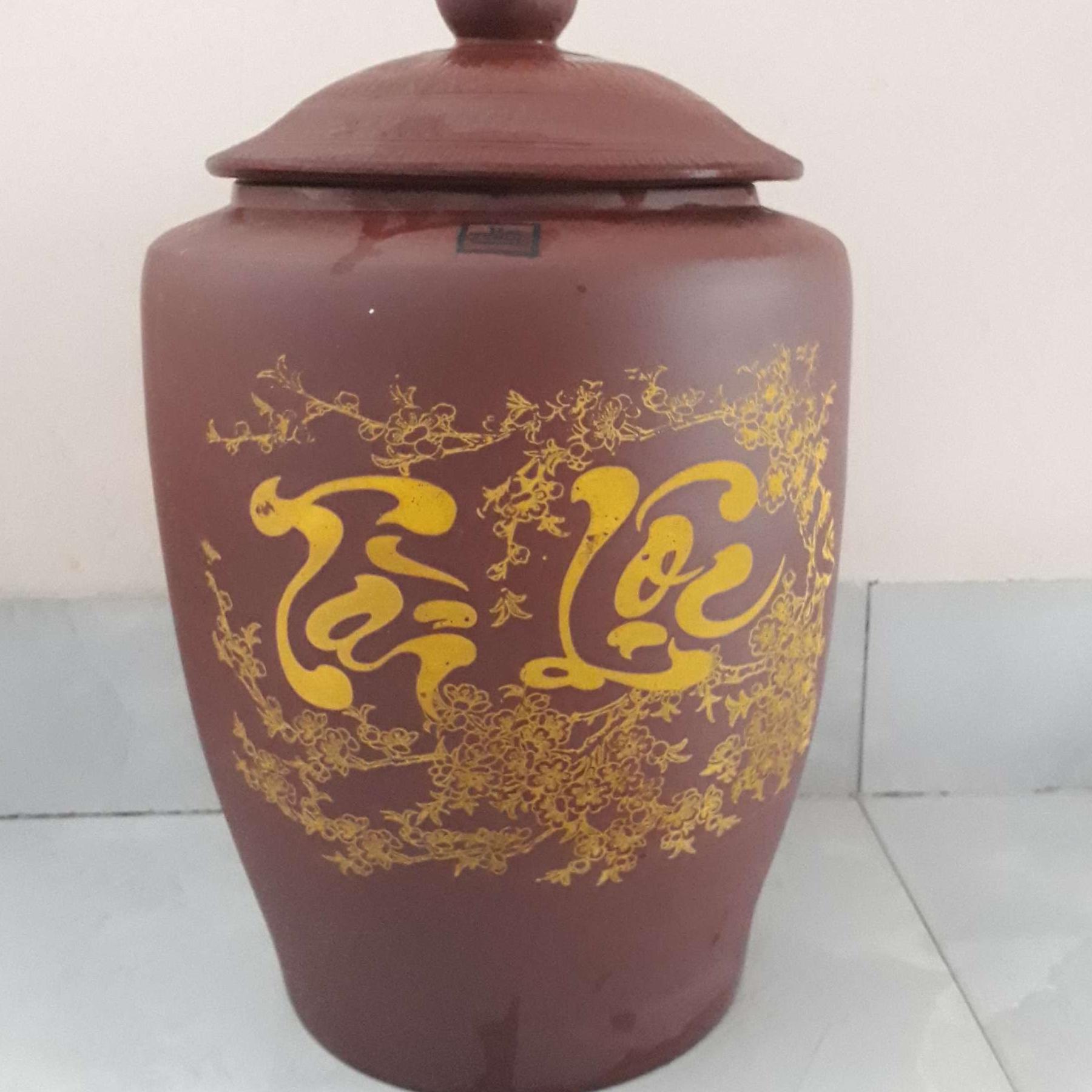 Hũ gạo phong thủy Bát Tràng 15 kg