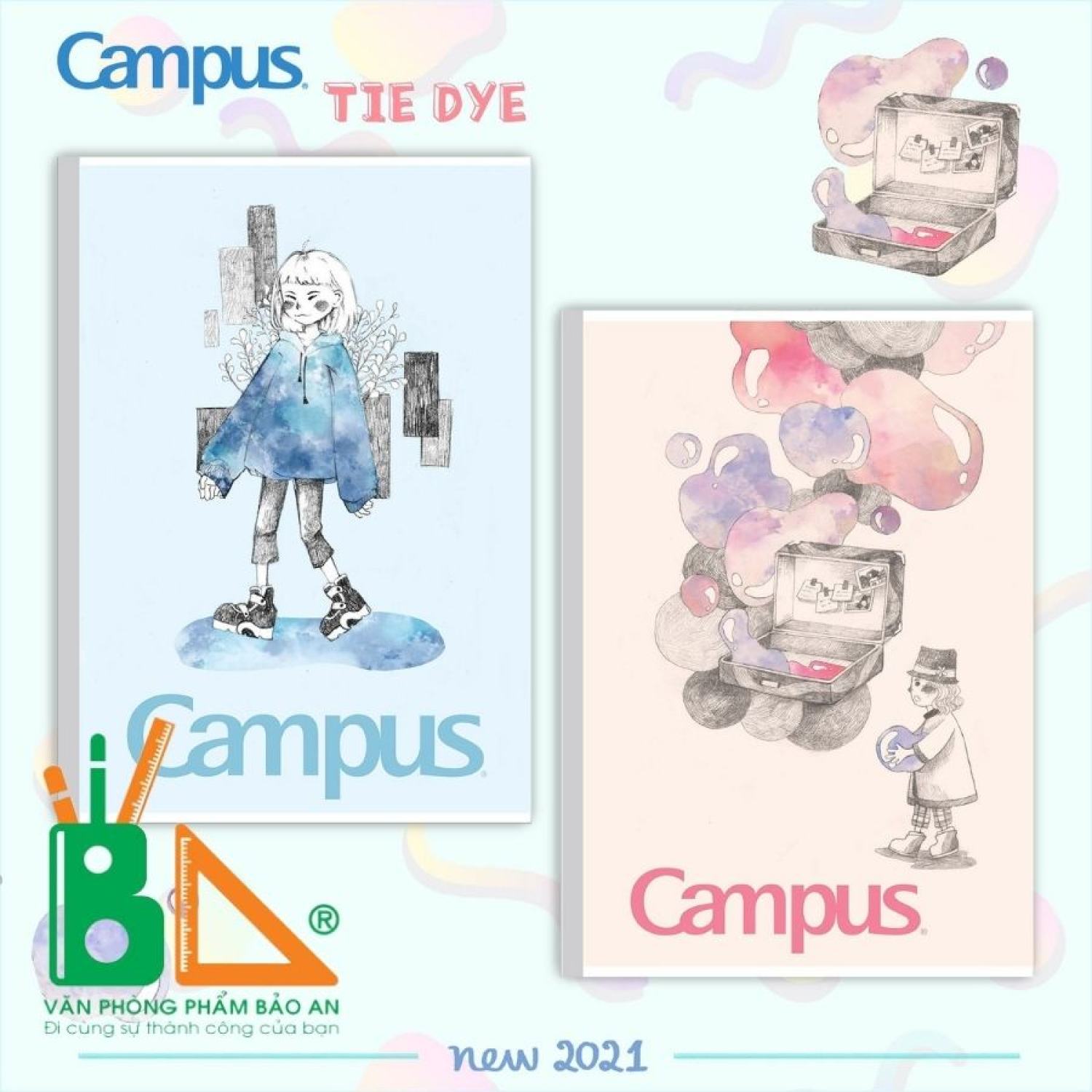 Vở campus tie dye 80 trang kẻ ngang