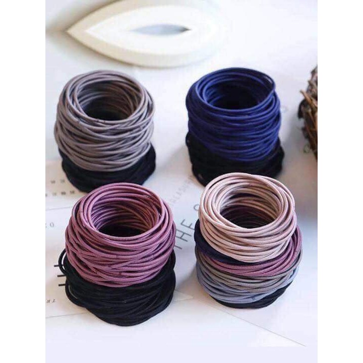 Set dây buộc tóc 100 cái