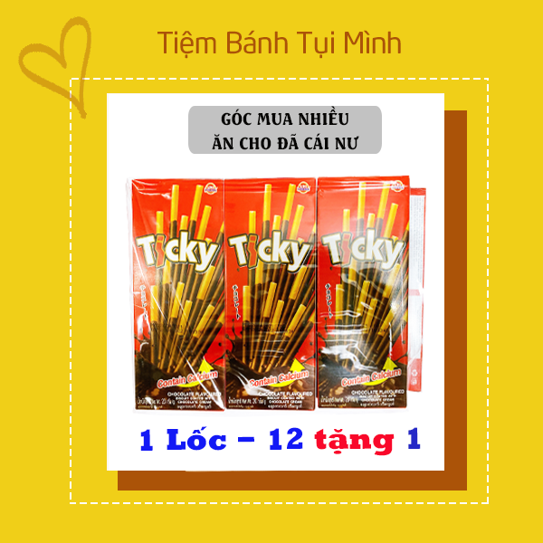 Bánh que Ticky Thái vị socola (1 lốc 13 hộp)