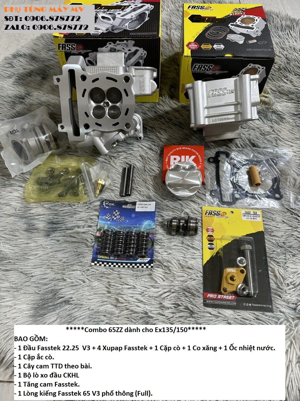 Combo 65zz dành cho xe ex135/150. mã 5.