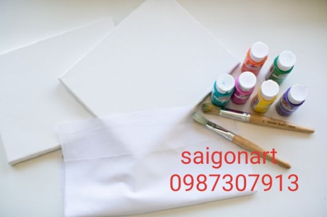 Toan,Bố Vẽ Trah Sơn Dầu, Acrylic 15*15cm