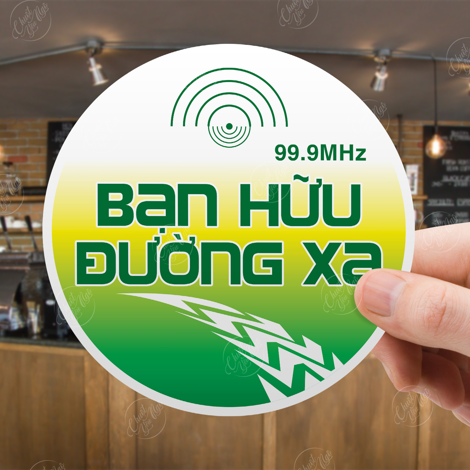Logo Bạn Hữu Đường Xa đủ kích thước chất liệu decal chống nước