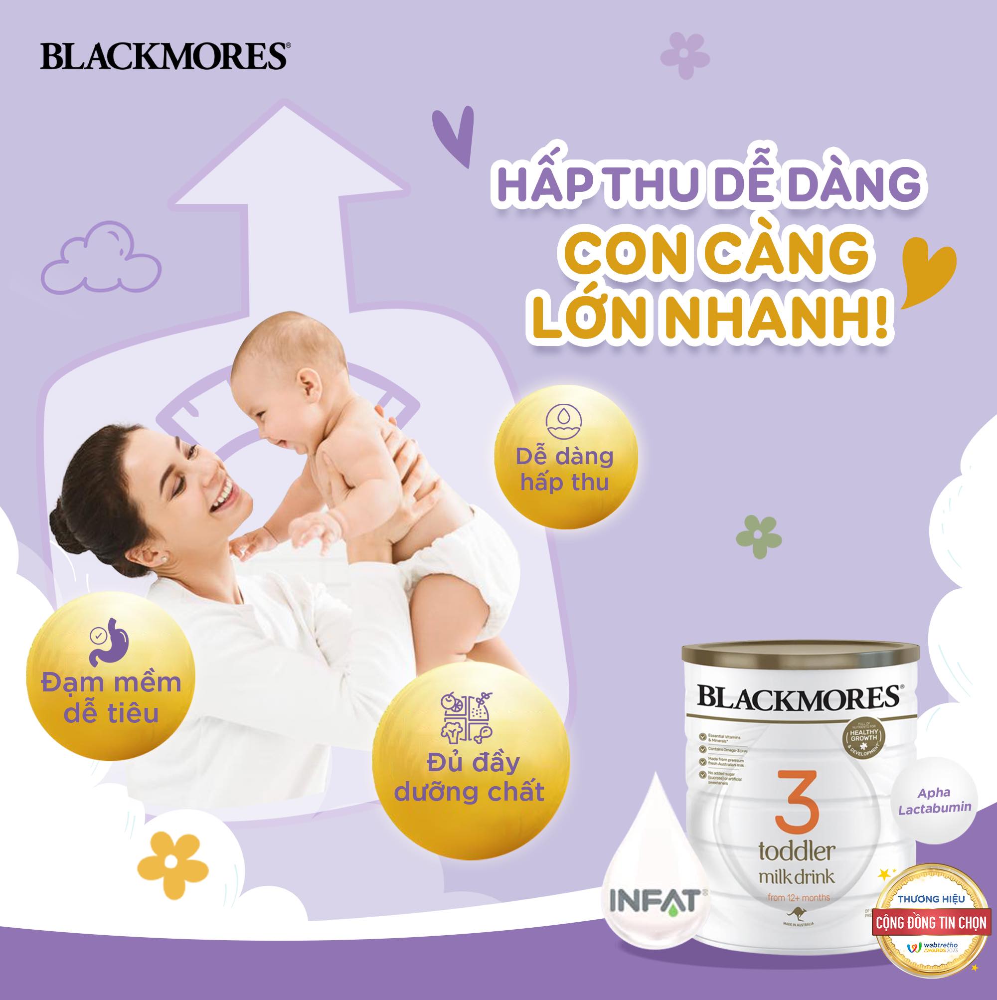 Sữa Blackmores Đủ Số 1,2,3 Úc 900g