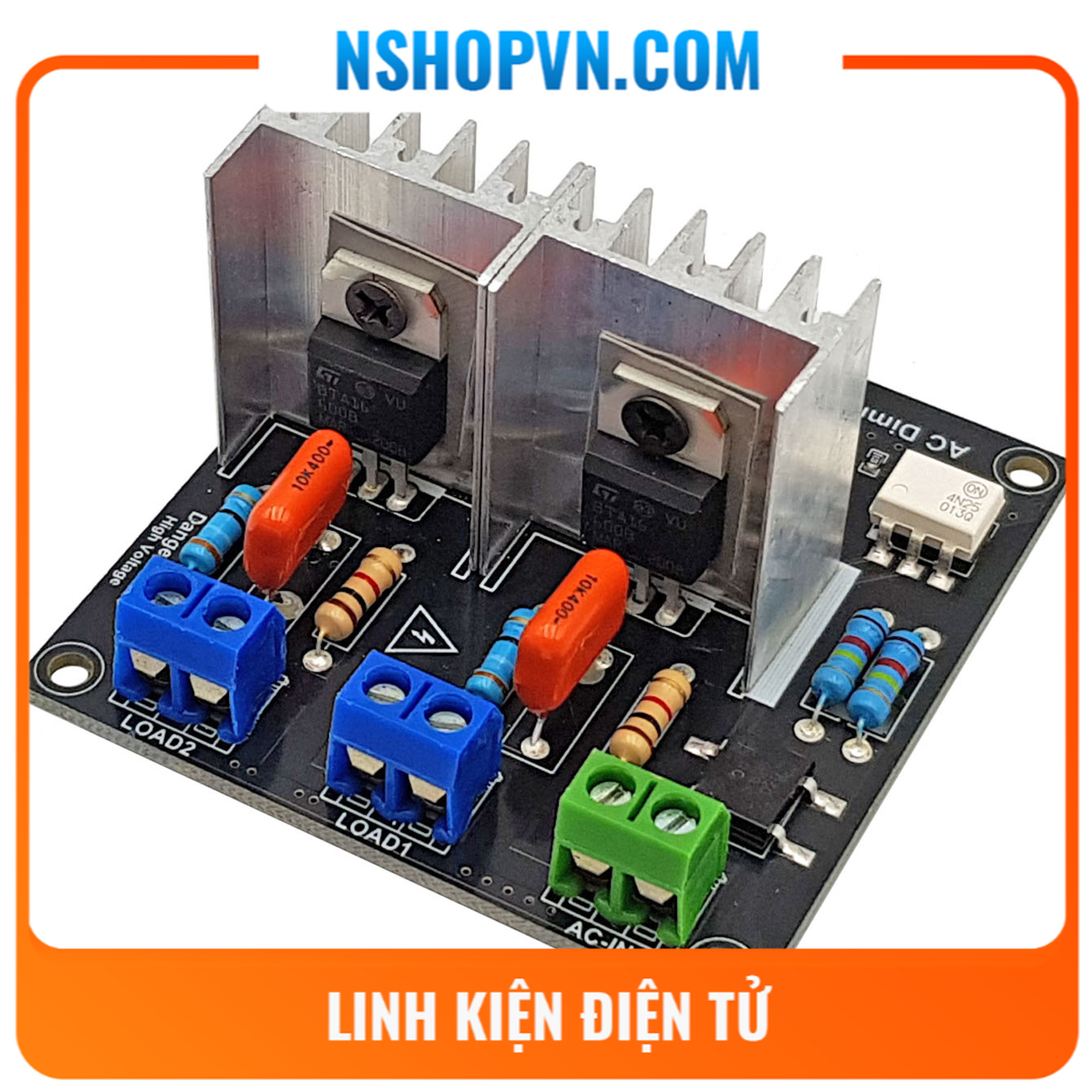 Module dimmer ac 8a 1 kênh - 2 kênh