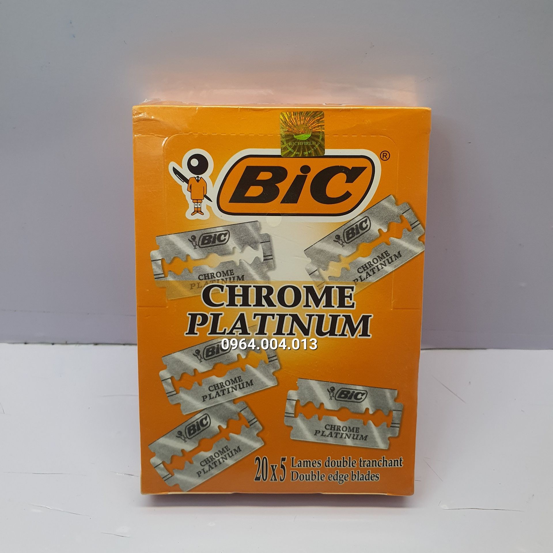 Hộp 100 lưỡi lam Bic Hy Lạp ( 20 Hộp x 5 lưỡi )