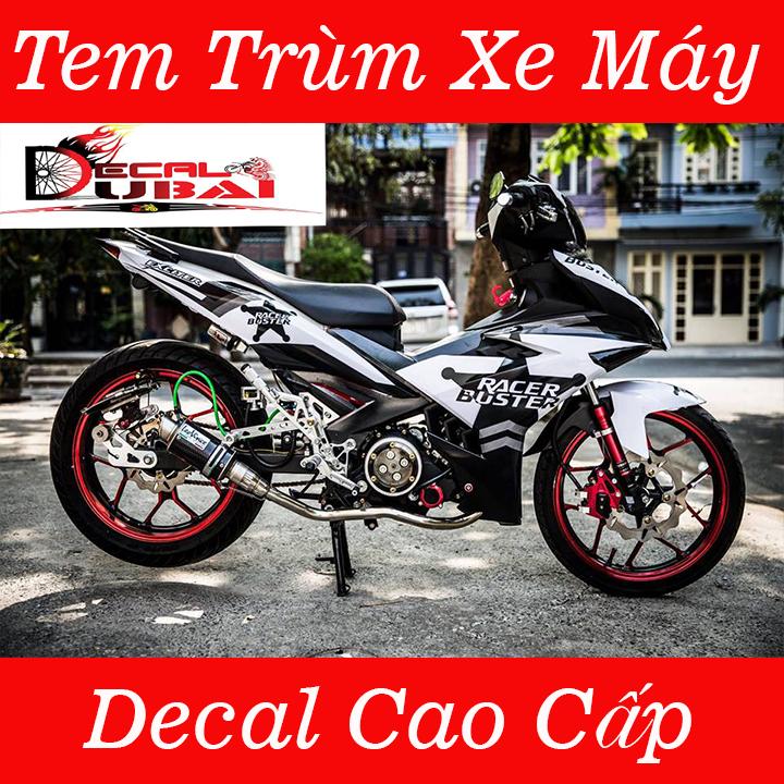 Tem Trùm Exciter 150 Trắng Đen Ngôi Sao