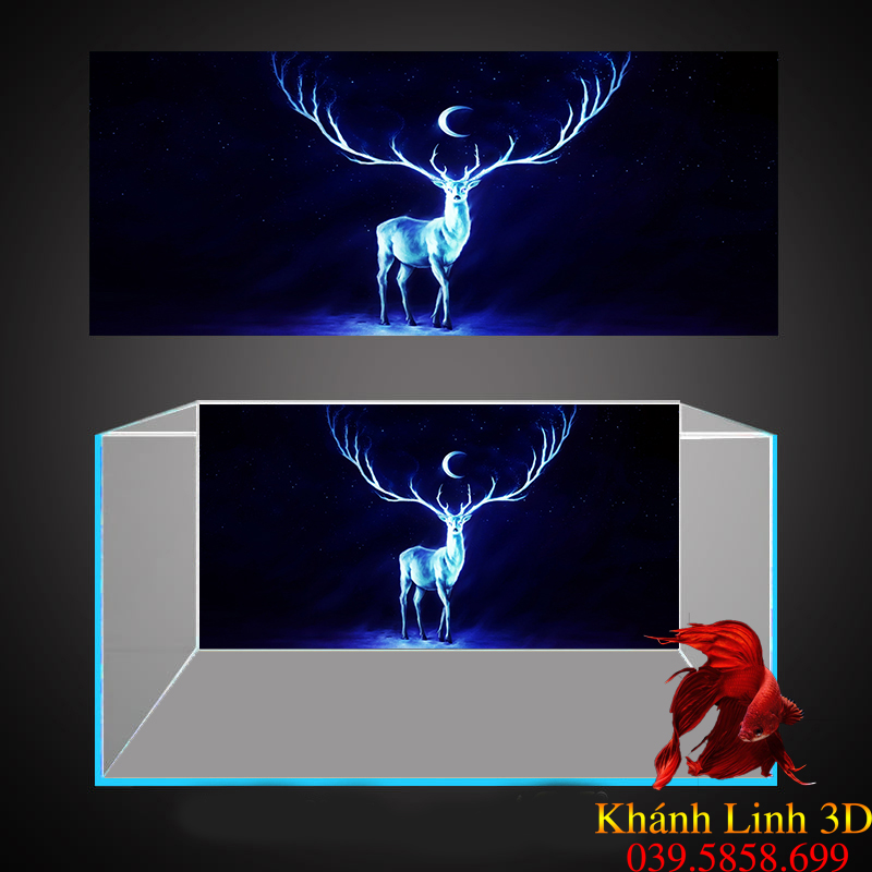 Tranh 3d hồ cá đẹp, có keo sẵn mặt tranh ,kèm đồ dán tranh, KÍCH THƯỚC tranh đa dạng theo yêu cầu bể (40-50-60....120,130,160cm)