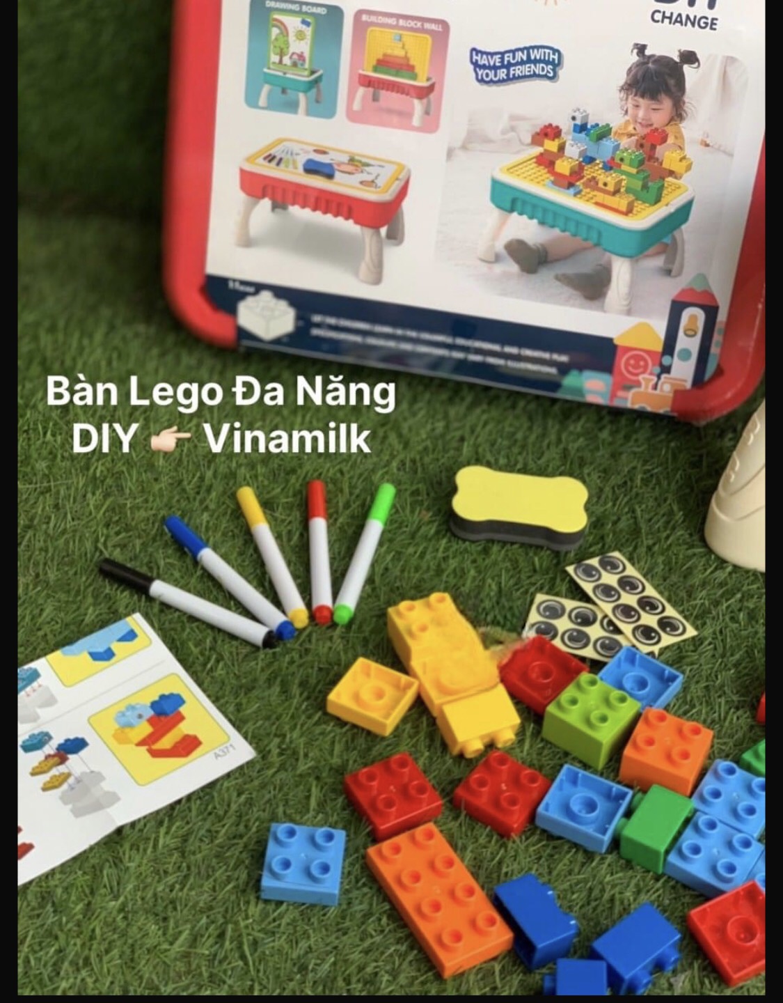 Bộ Bàn Học Lắp Ráp Lego - HKM Vinamilk