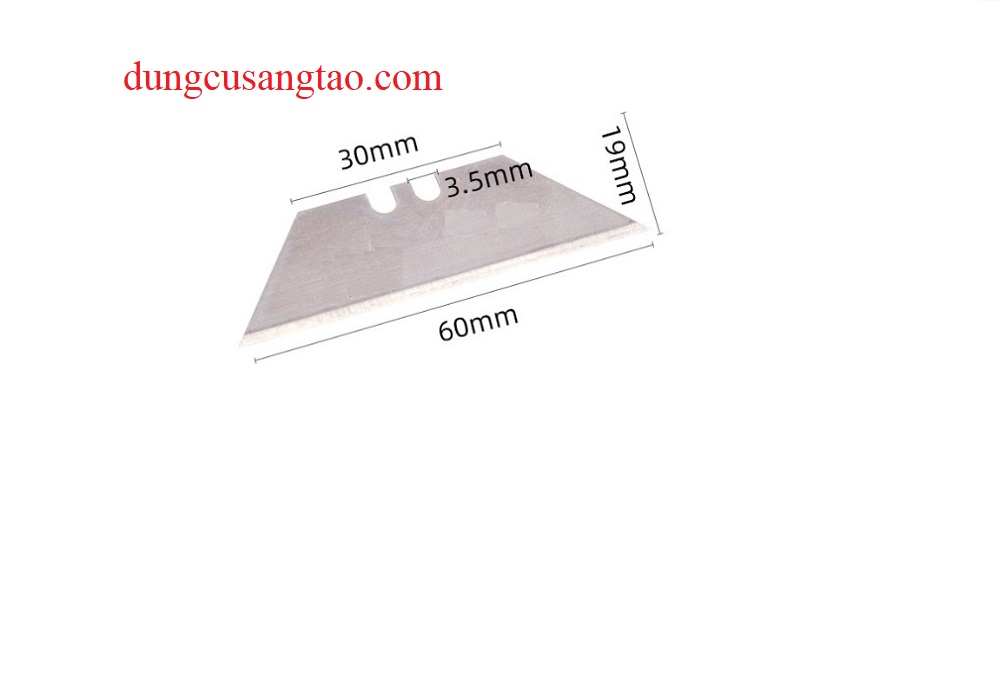 Lưỡi dao rọc mica, dao rọc cáp hình thang (1 hộp 10 lưỡi)