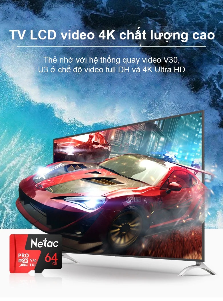 Thẻ nhớ MicroSD 64Gb Netac U3 Pro 108Mb/s