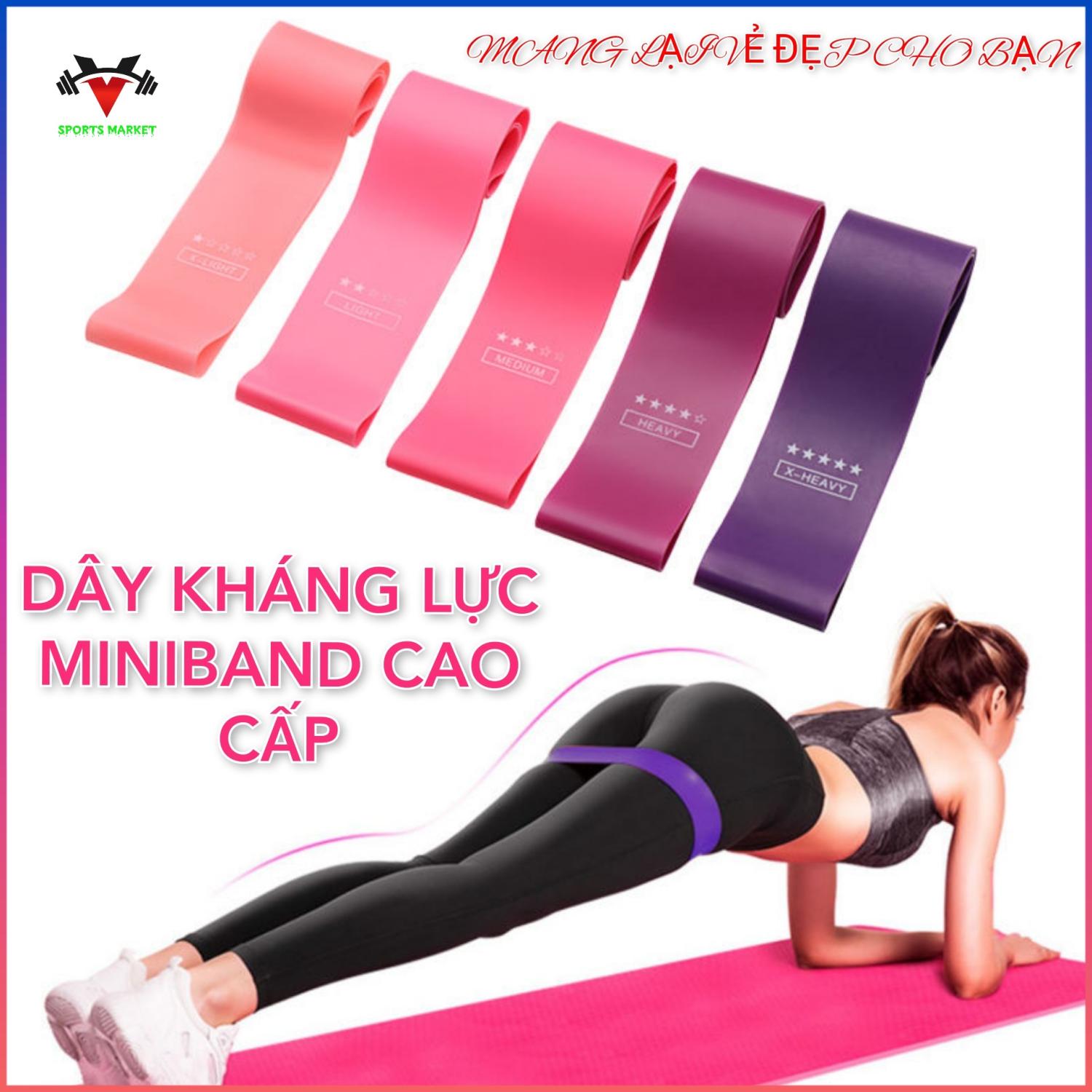 Dây kháng lực miniband, dây kháng lực tập gym, yoga, Tập chân, Mông Dành Cho Nam Nữ