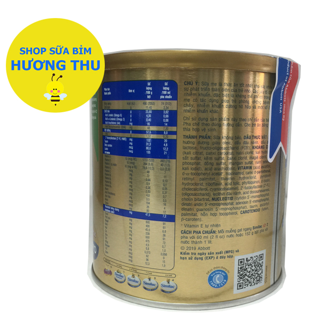 Sữa bột Similac Eye-Q 2 HMO 400g (dành cho Bé từ 6-12 tháng tuổi)