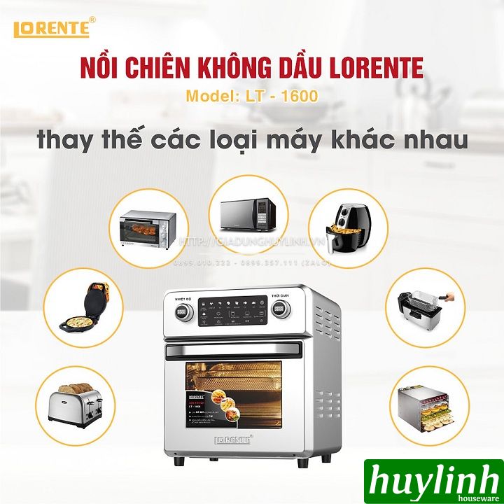 Nồi chiên không dầu điện tử Lorente LT-1600 - 16 lít
