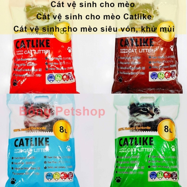 Cát vệ sinh cho mèo - Cát mèo Catlike - Cát vệ sinh cho mèo siêu vón khử mùi