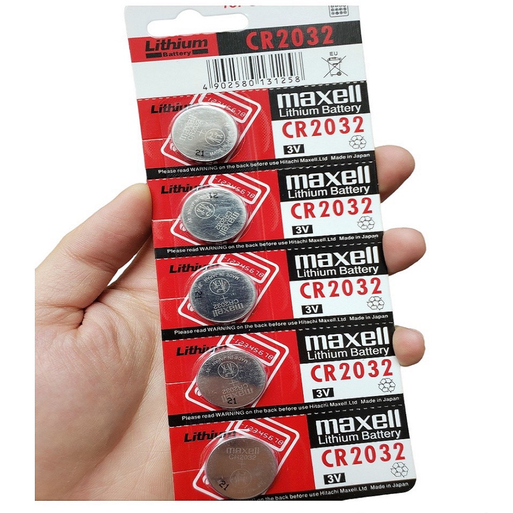 Pin MAXELL CMOS CR2032, Lithium Battery 3V vỉ 5 Pin