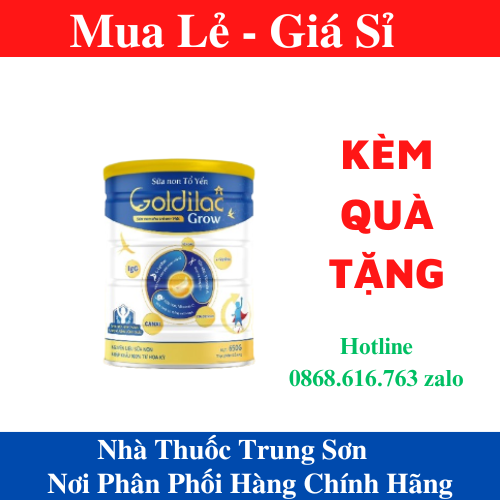 Sữa non tổ yến goldilac grow hộp 650g - giúp trẻ tăng cân & chắc khỏe xương