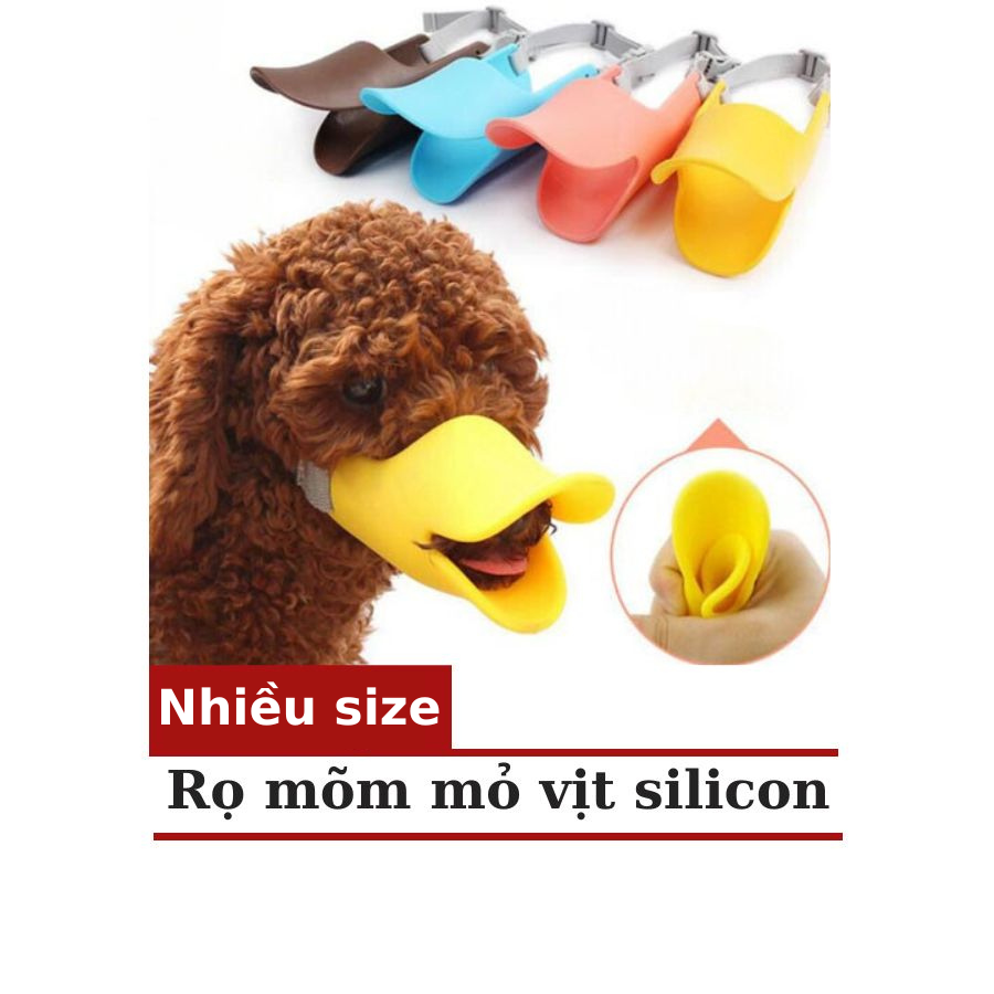 Rọ mõm cho chó mỏ vịt silicon - giao màu ngẫu nhiên -