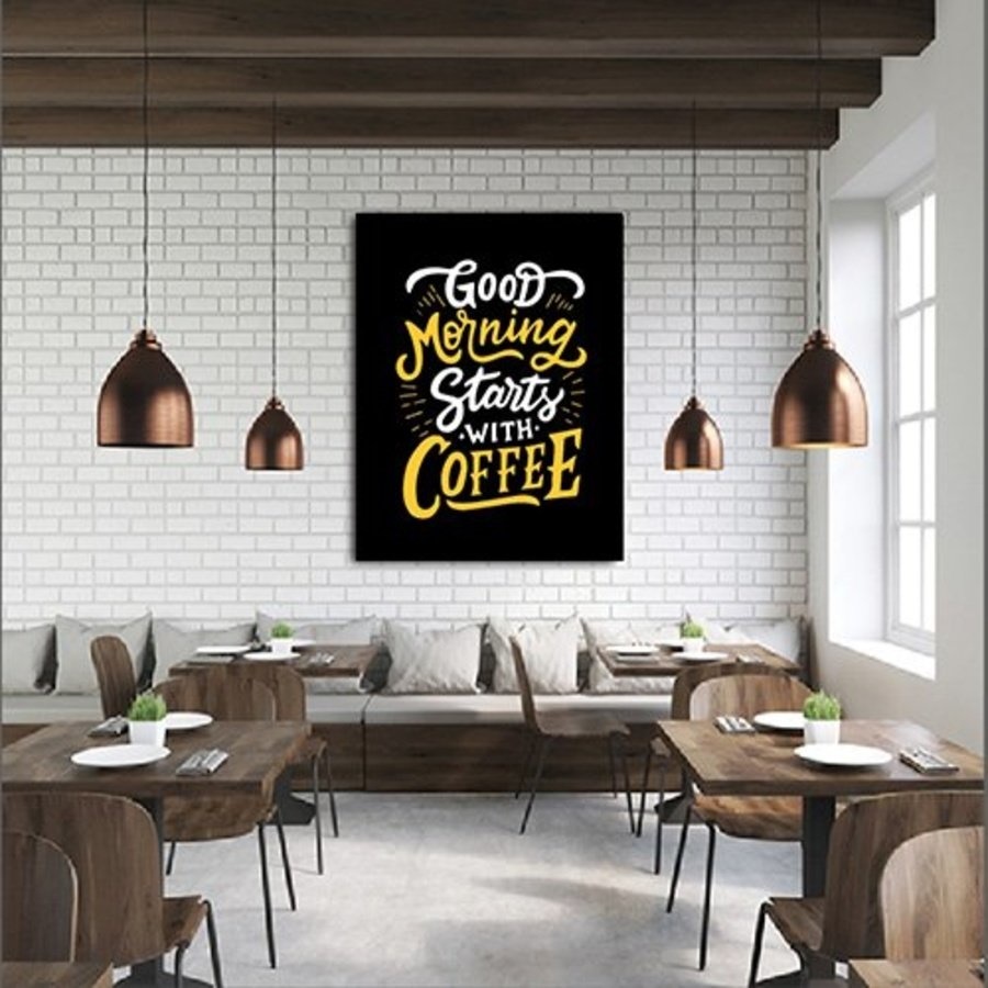 [Painting coffee available frame] set wall murals framed poster large wall murals cafe decorative painting Bar Cafe painting 3D modern [gift rivet hang-no need drill Wall]