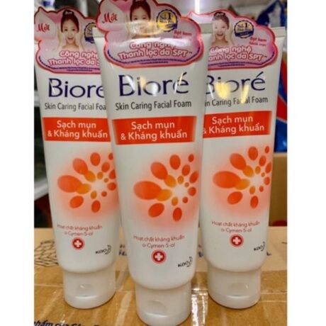 Sữa rửa mặt Biore Kháng khuẩn Sạch mụn 100g
