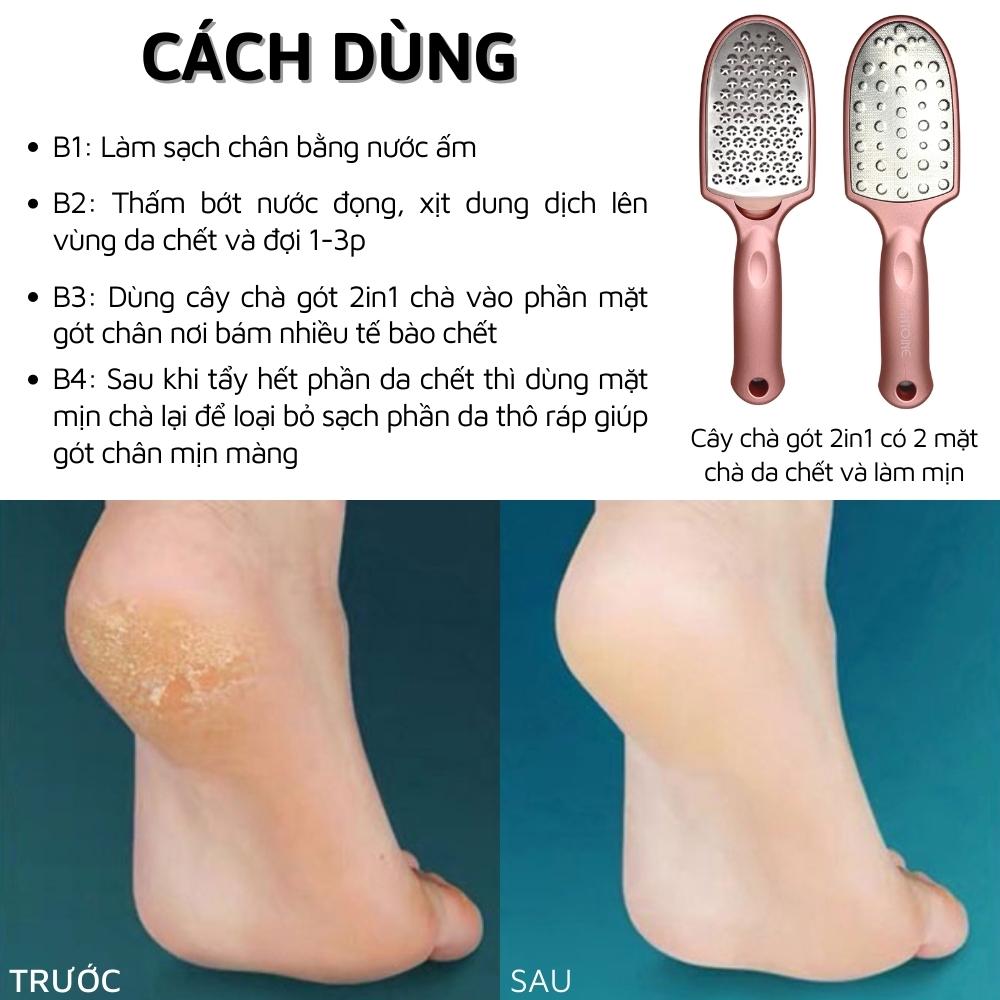Chai xịt mềm da chà gót Jeliva NGHI THẢO 80ml