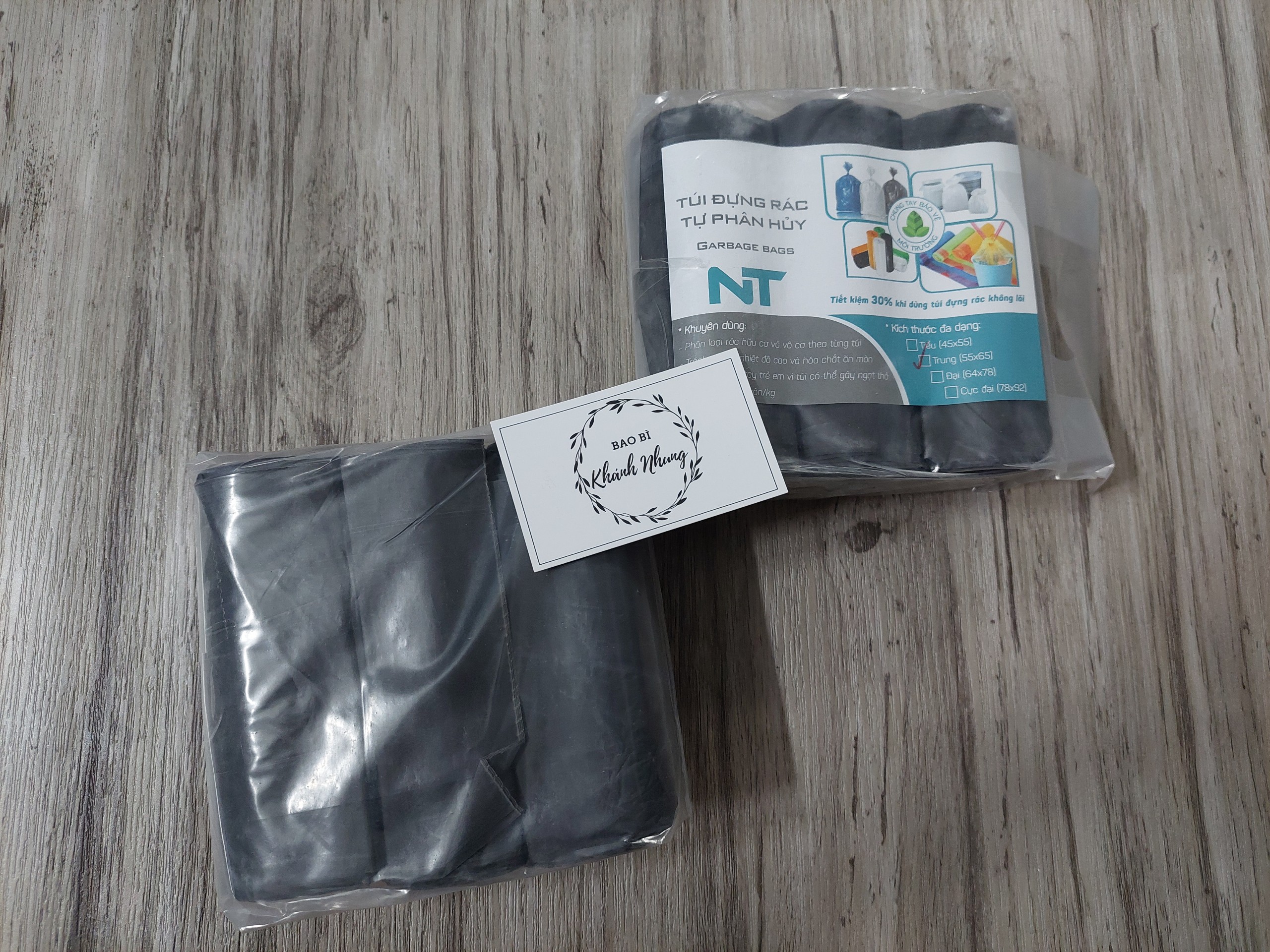 3 CUỘN TÚI ĐỰNG RÁC ĐEN ( 1KG/ 3 CUỘN / GÓI)