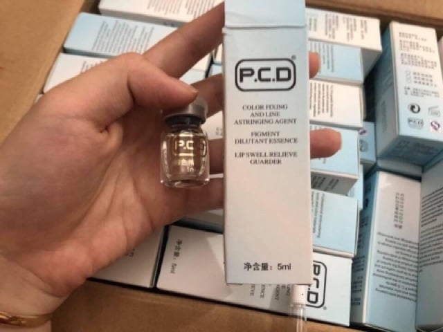 Phủ bóng môi colagen PCD Hàn Quốc