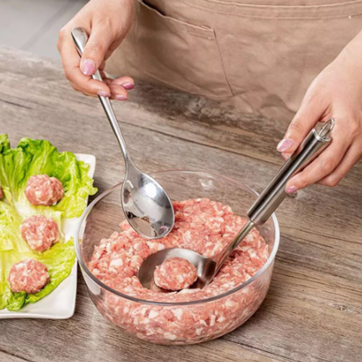 Dụng cụ làm thịt viên, chả viên, nặn mọc , thìa làm viên thịt cao cấp